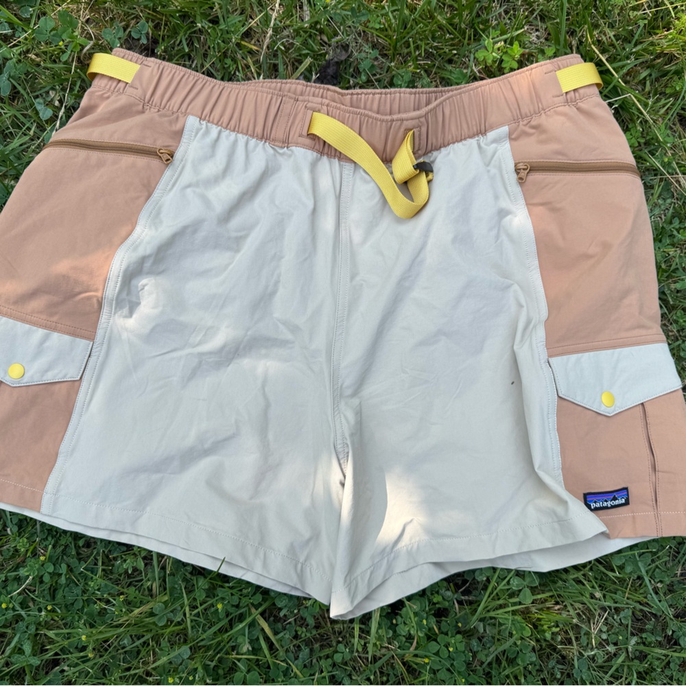 Patagonia Tan and Cream Shorts